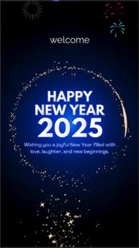 Шаблон Happy New Year 2025 | PosterMyWall