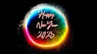 Happy New Year 2025 Digital Display (16:9) template