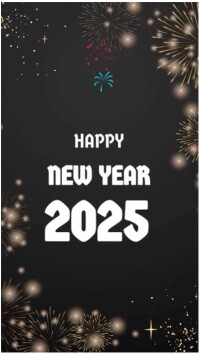 Happy New Year 2025 Tiktok Video template