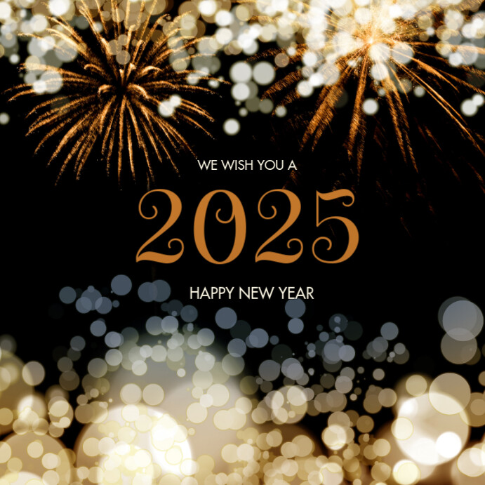 Happy new year 2025 Template PosterMyWall