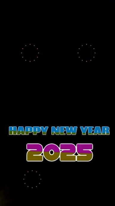 HAPPY NEW YEAR 2025 Vídeo do TikTok template
