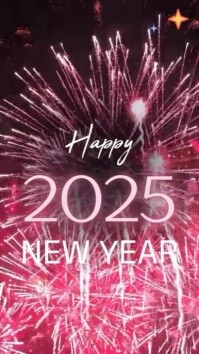 Шаблон Happy New Year 2025 Tiktok Video | PosterMyWall
