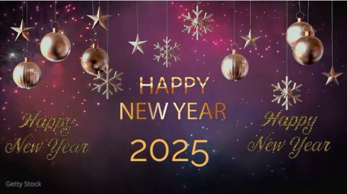 Happy New Year 2025 Digital Display (16:9) template