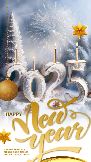 Copy of Happy New Year 2025 Event Flyer Design | PosterMyWall