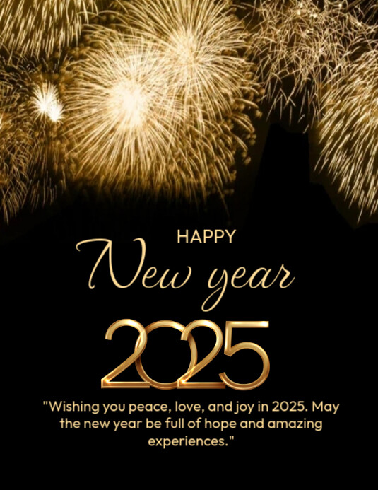 Copy of Happy New Year 2025 Flyer Template | PosterMyWall