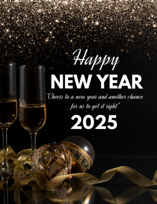 Copy of Happy New Year 2025 Flyer Template | PosterMyWall