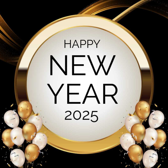 Happy New Year 2025 Instagram post Template PosterMyWall