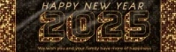 Happy New Year 2025 Linkedin Background Image template