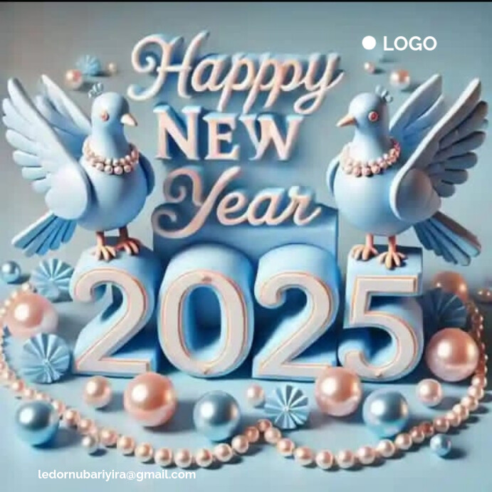 Happy new year 2025 sticker Template PosterMyWall