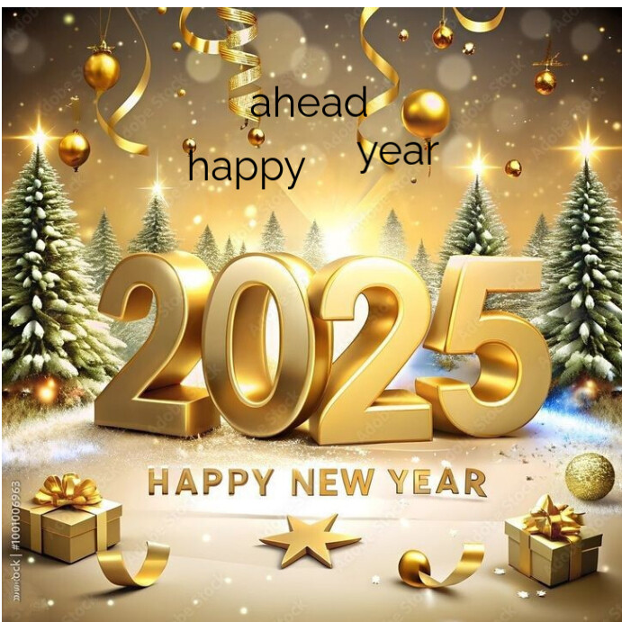 Happy new year 2025 wishes, new year 2025 animated HD Instagram Post template