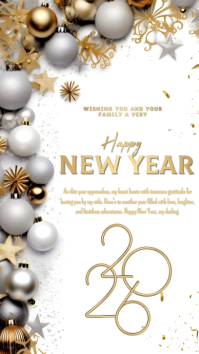 Happy New Year 2025 Wishes Instagram Story. template