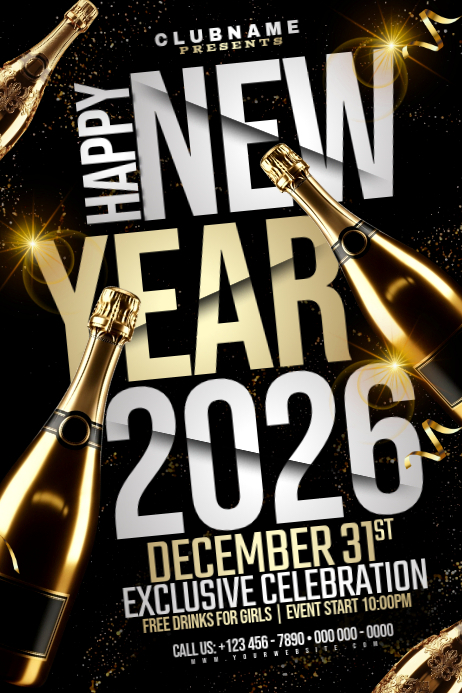 Plantilla de Happy New Year 2026 Celebration | PosterMyWall