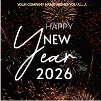 Happy New Year 2026 Countdown Video Template Festive Gold Sparkles & Modern Celebration Animation Instagram Post