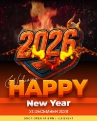 Happy New Year 2026 Instagram Portrait template