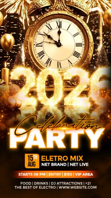 Plantilla de Happy New Year 2026 | PosterMyWall