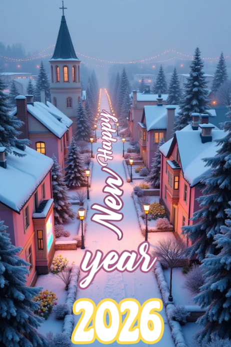 Plantilla de Happy New Year 2026 | PosterMyWall
