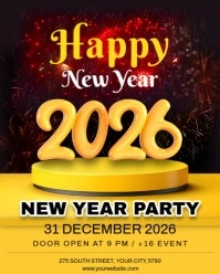 Happy New Year 2026 Instagram Portrait template