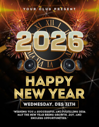 Happy New Year 2026 Flyer (US Letter) template