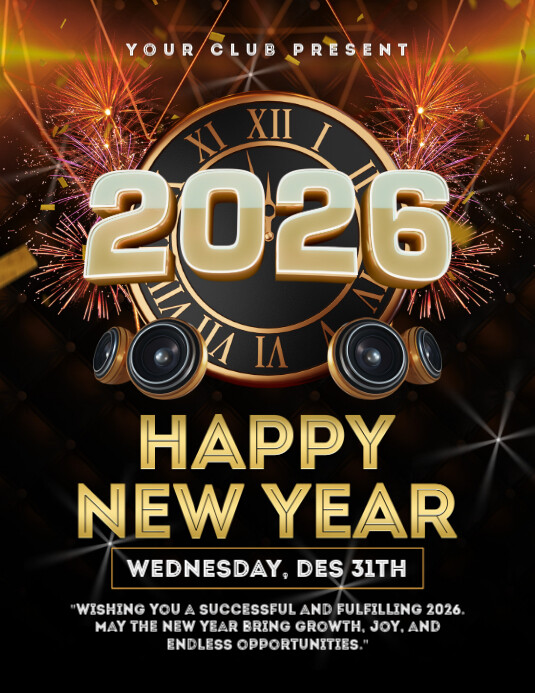 Happy New Year 2026 Pamflet (VSA Brief) template