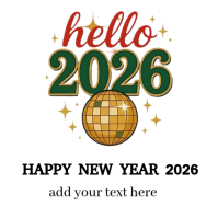 HAPPY NEW YEAR 2026 Logo template