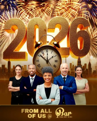 Happy new year 2026 Instagram Portrait template