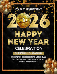 Happy New Year 2026 Flyer (US-Letter) template