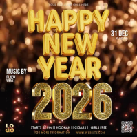 Happy New Year 2026 Post Instagram template