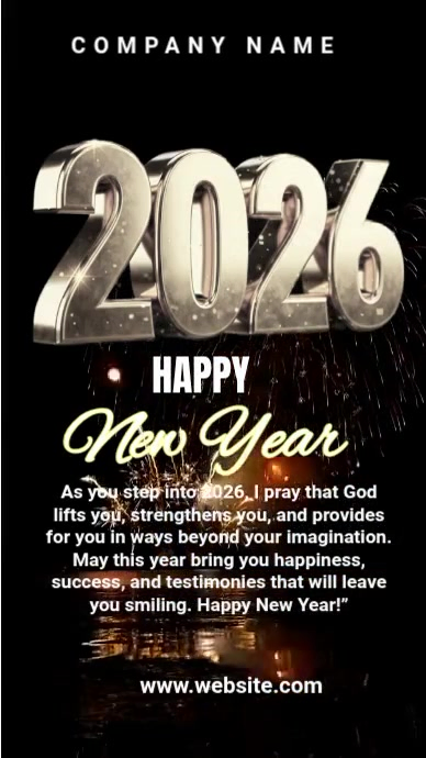 Plantilla de Happy new year 2026 | PosterMyWall