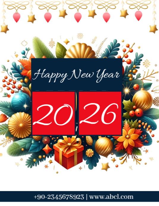 Happy New Year 2026 Flyer (us Letter) Template | PosterMyWall