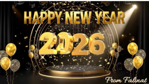 Happy New Year 2026 Gold Luxury Video Template | Elegant Corporate & Business New Year Greeting Digitalt display (16:9)