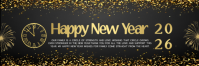 Happy New Year 2026 Greeting Twitter Banner. template