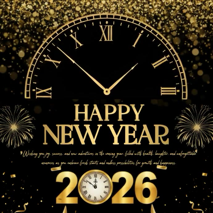 Happy New Year 2026 Greeting Video. Template | PosterMyWall