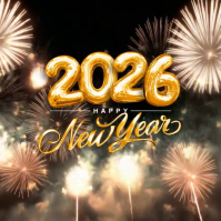 Happy New Year 2026 Template Instagram Post