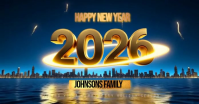 Happy New Year 2026 Video Imagen Compartida en Facebook template