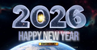 Happy New Year 2026 Video Immagine condivisa di Facebook template