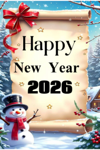Happy New year 2026poster template