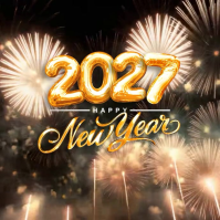 Brown New Year Celebration Instagram-opslag Template