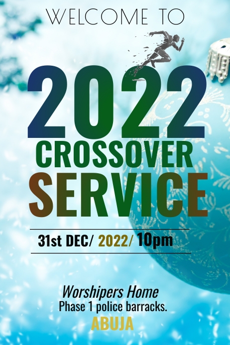 Happy new year and crossover service (2) Poster template