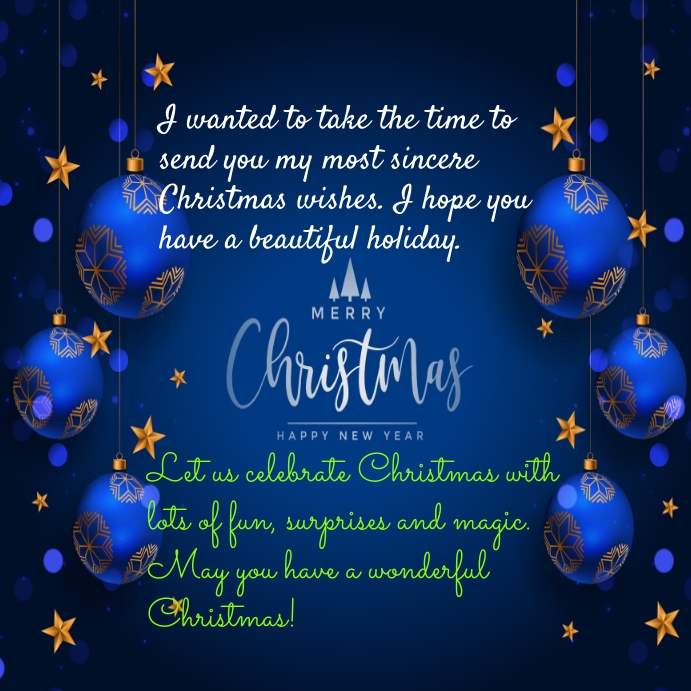Happy New year and Merry xmas tree Instagram Post template