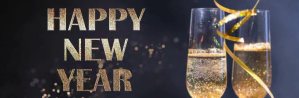 Happy New Year Animated Video Email Header E-mail-overskrift template