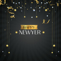 Happy-new-year-background. Instagram Post template