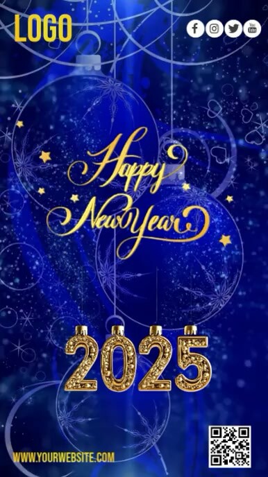 Happy new year beautiful video template | PosterMyWall