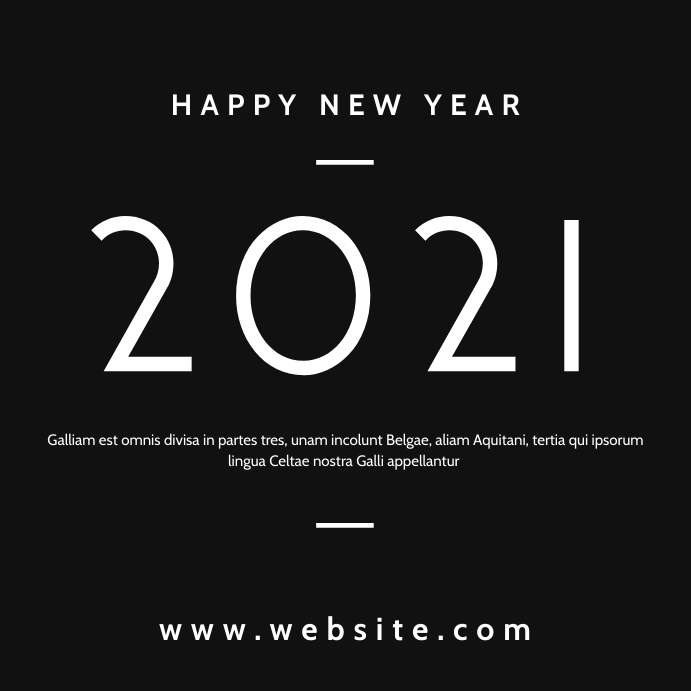 Year template colors happy 1080px instagram happy new year black and white colors design Template | PosterMyWall