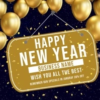 HAPPY NEW YEAR BUSINESS DESIGN TEMPLATE Square (1:1)