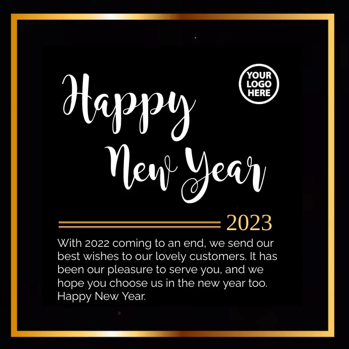 Happy new year - Business new year wishes สี่เหลี่ยมจัตุรัส (1:1) template