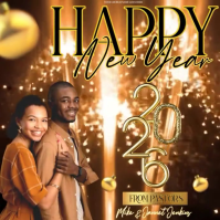 happy new year card template Instagram Post