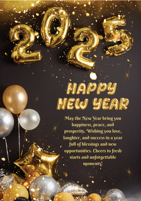 Happy New Year Celebrating Template | PosterMyWall