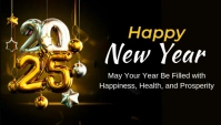 Happy new year celebration Blog overskrift template