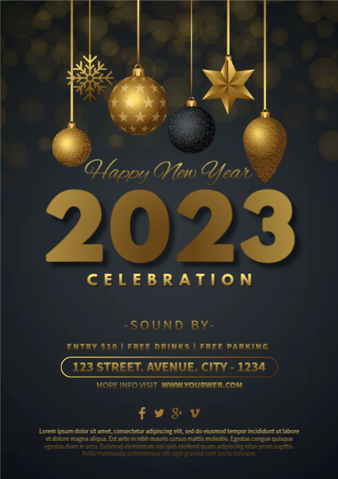 Happy New Year Celebration Template | PosterMyWall
