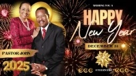 Happy New Year Church banner YouTube Thumbnail template